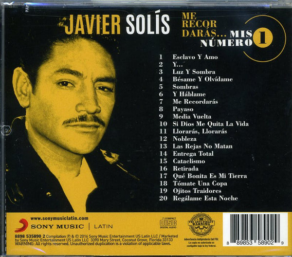 Javier Solís - Me Recordaras Mis Numero 1 – Tejano Music
